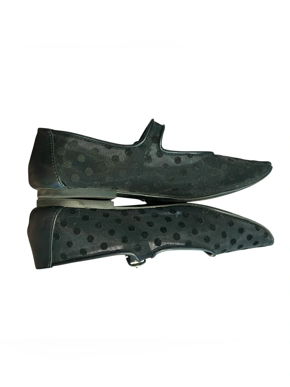 Steve Madden 8 Polka dot mesh Artsy Mary Jane Flat trendy ballet shoe